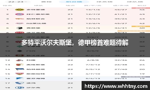 多特平沃尔夫斯堡，德甲榜首难题待解
